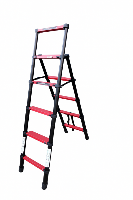 Стремянка телескопическая MSP Longway 4+5 ступеней (1,1м+1,4м)