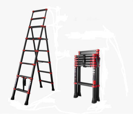 Стремянка телескопическая MSP Longway 7+8 ступеней 2,0м+2,3м)